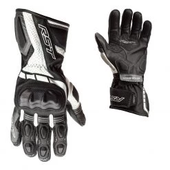RST Axis CE Mens Leather Gloves - Black / Grey / White .