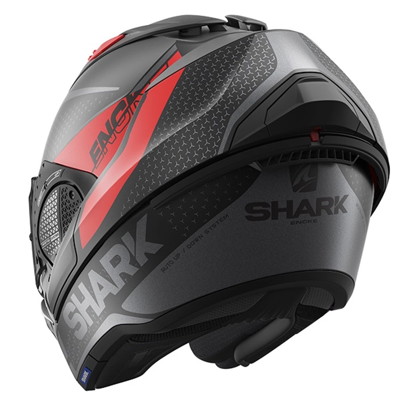 Shark Evo GT Flip Front Helmet Encke KRA - Mat Black / Red / Anthracite . 5 Shark Evo GT Flip Front Helmet Encke KRA - Mat Black / Red / Anthracite . - Image 3