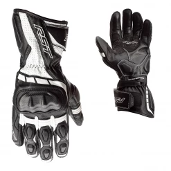 RST Axis CE Mens Leather Gloves - Black / White .