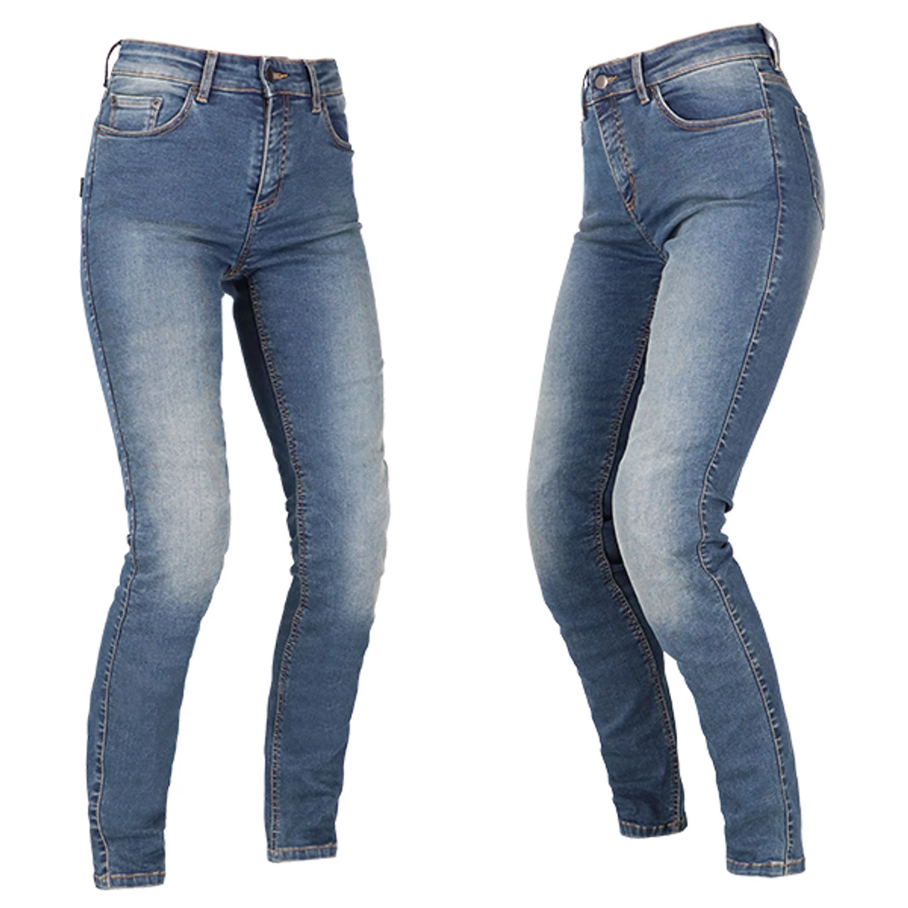 Richa Original 2 Ladies Jeans Slim Short - Stone Wash Blue 3 Richa Original 2 Ladies Jeans Slim Short - Stone Wash Blue