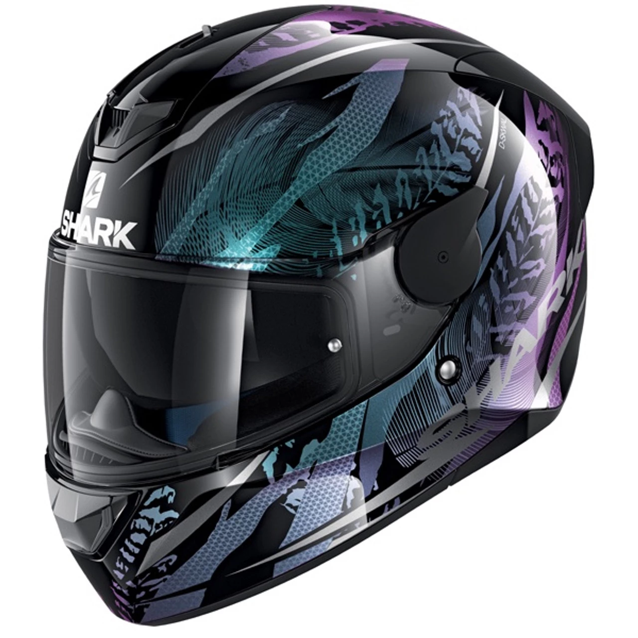 Shark D-Skwal 2 Shigan KVX - Black / Violet / Pearl . 3 Shark D-Skwal 2 Shigan KVX - Black / Violet / Pearl .