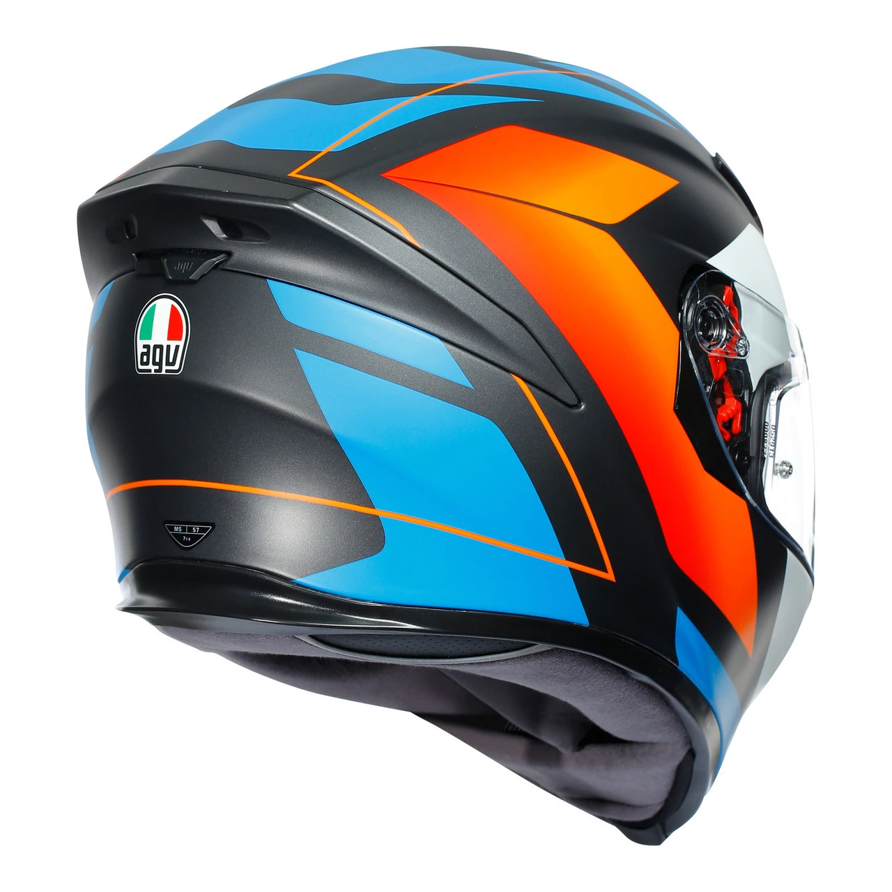 AGV K5-S Full Face Helmet - Core Matt Black / Blue / Orange 4 AGV K5-S Full Face Helmet - Core Matt Black / Blue / Orange - Image 2