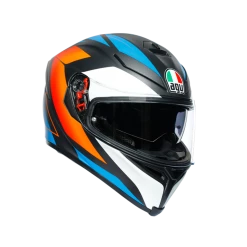 AGV K5-S Full Face Helmet - Core Matt Black / Blue / Orange