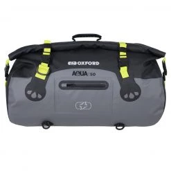 Oxford Aqua T-50 Roll Bag - Black / Grey / Fluo