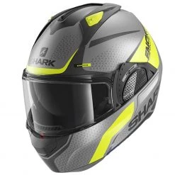 Shark Evo GT Flip Front Helmet Encke AYK - Mat Anthracite / Yellow / Black .