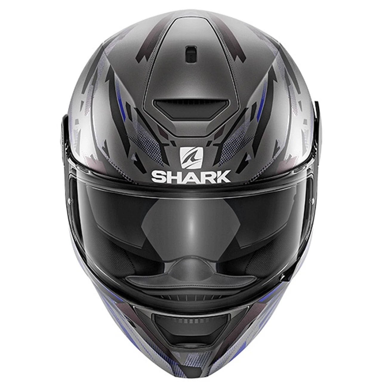 Shark D-Skwal Kanhji Full Face Helmet Mat ABK - Anthracite / Blue / Black 5 Shark D-Skwal Kanhji Full Face Helmet Mat ABK - Anthracite / Blue / Black - Image 3
