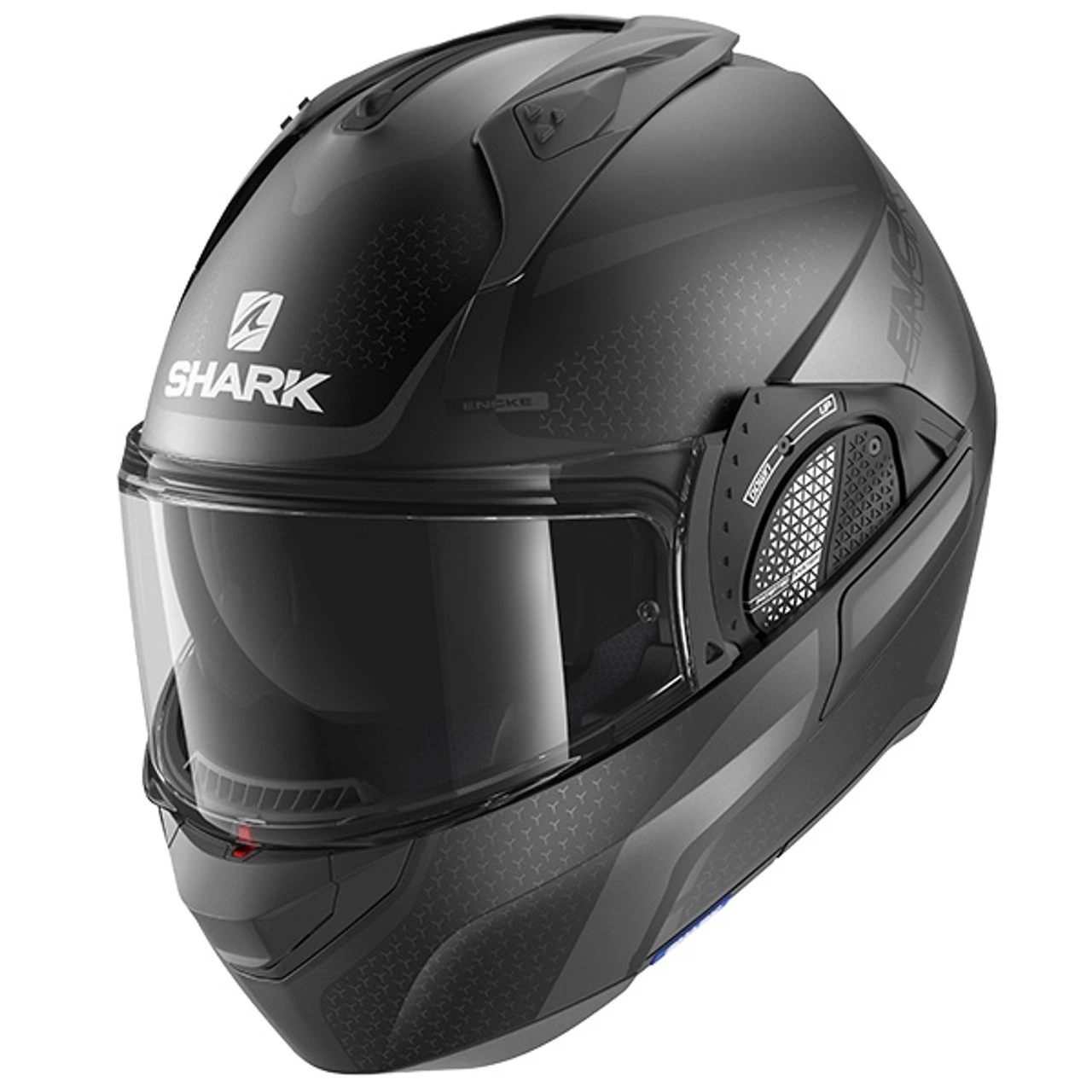 Shark Evo GT Flip Front Helmet Encke KAA - Mat Black / Anthracite . 3 Shark Evo GT Flip Front Helmet Encke KAA - Mat Black / Anthracite .