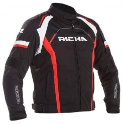 Richa Vendetta Textile Waterproof Sports Jacket - Black / White / Red