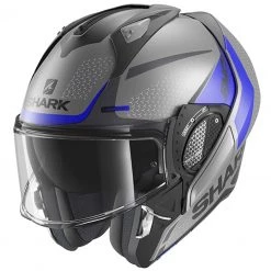 Shark Evo GT Flip Front Helmet Encke ABK - Mat Anthracite / Blue / Black . 7 Shark Evo GT Flip Front Helmet Encke ABK - Mat Anthracite / Blue / Black . -megamotorcyclestore Official Shop 9f1093bf77b8428e7d415c46d1eac285e2ae269e 63964.1617969359