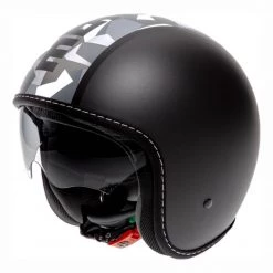 Momo Blade Open Face Helmet - Matt Black Frost / Camouflage