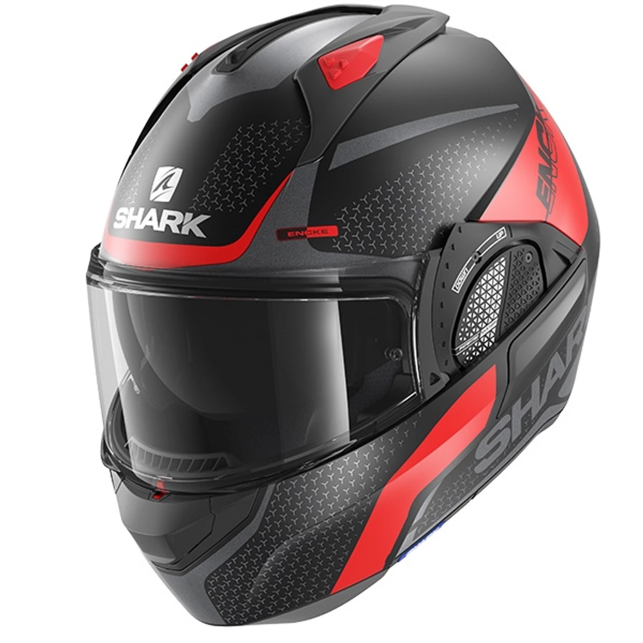Shark Evo GT Flip Front Helmet Encke KRA - Mat Black / Red / Anthracite . 3 Shark Evo GT Flip Front Helmet Encke KRA - Mat Black / Red / Anthracite .