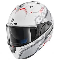 Shark Evo One 2 Keenser Flip Front Helmet WSR - White / Silver / Red