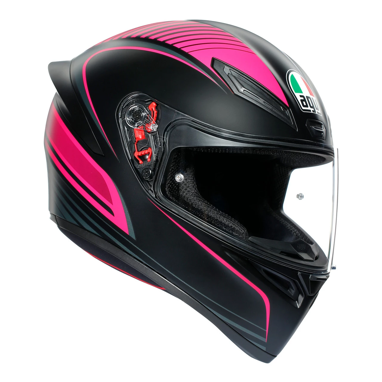 AGV K1 Warm Up Full Face Helmet - Black / Pink 3 AGV K1 Warm Up Full Face Helmet - Black / Pink