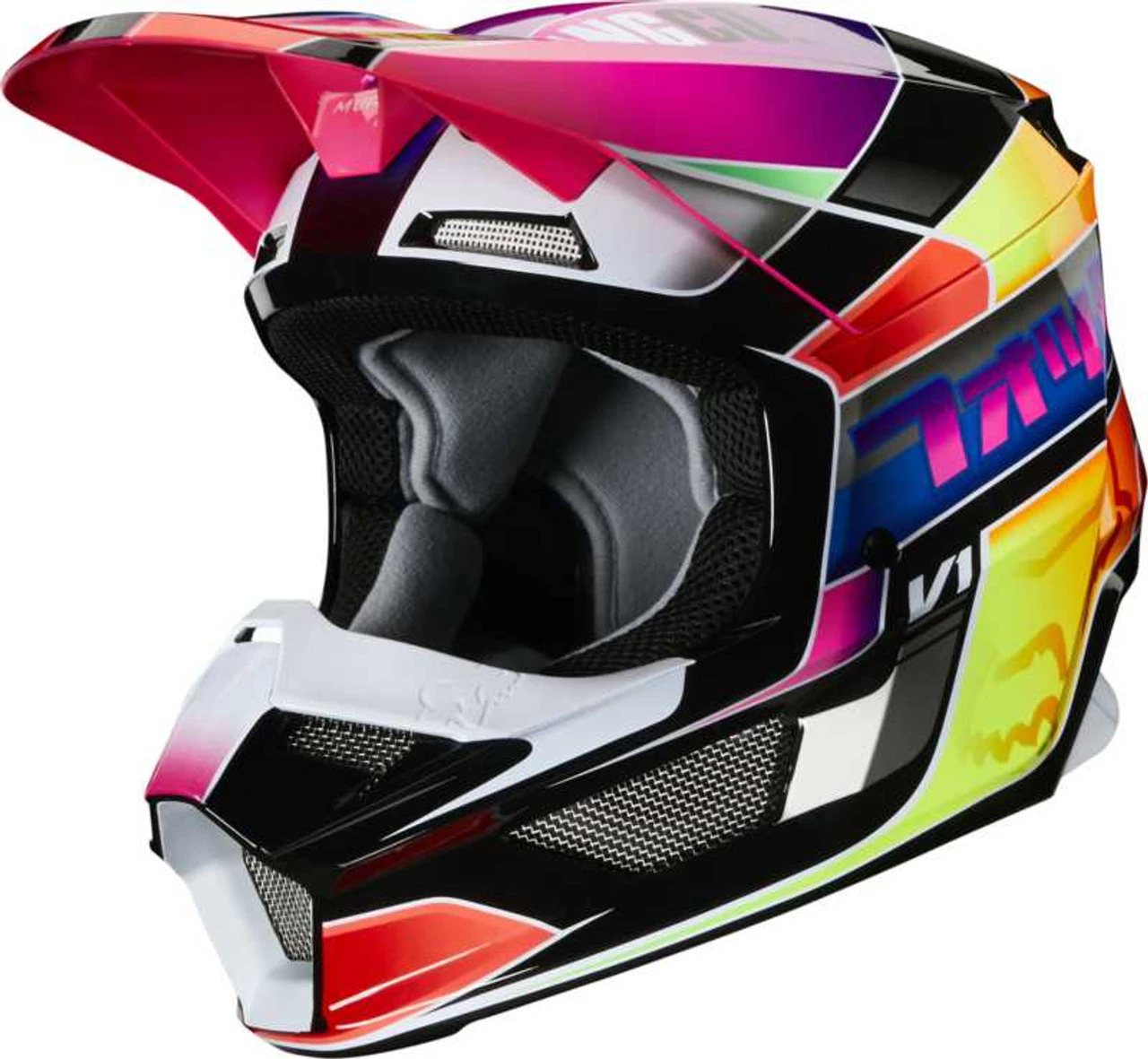 Fox Youth V1 Yorr MX20 Motocross Helmet - Multi Coloured 3 Fox Youth V1 Yorr MX20 Motocross Helmet - Multi Coloured