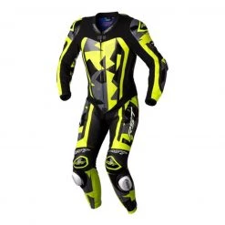 RST Pro Series Airbag CE Mens Leather Suit - Grey / Lime Camo